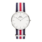  Shop Authentic Daniel Wellington Classic Canterbury White Dial Two Tone NATO Strap Watch For Women - DW00100051 - Luxxuri
