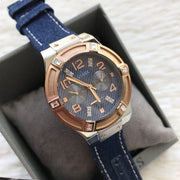  Shop Authentic Guess Jet Setter Analog Blue Dial Blue Denim Strap Watch For Women - W0289L1 - Luxxuri