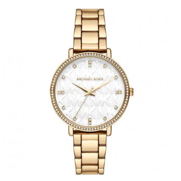  Shop Authentic Michael Kors Pyper Three Hand White Dial Gold Steel Strap Watch For Women - MK4666 - Luxxuri
