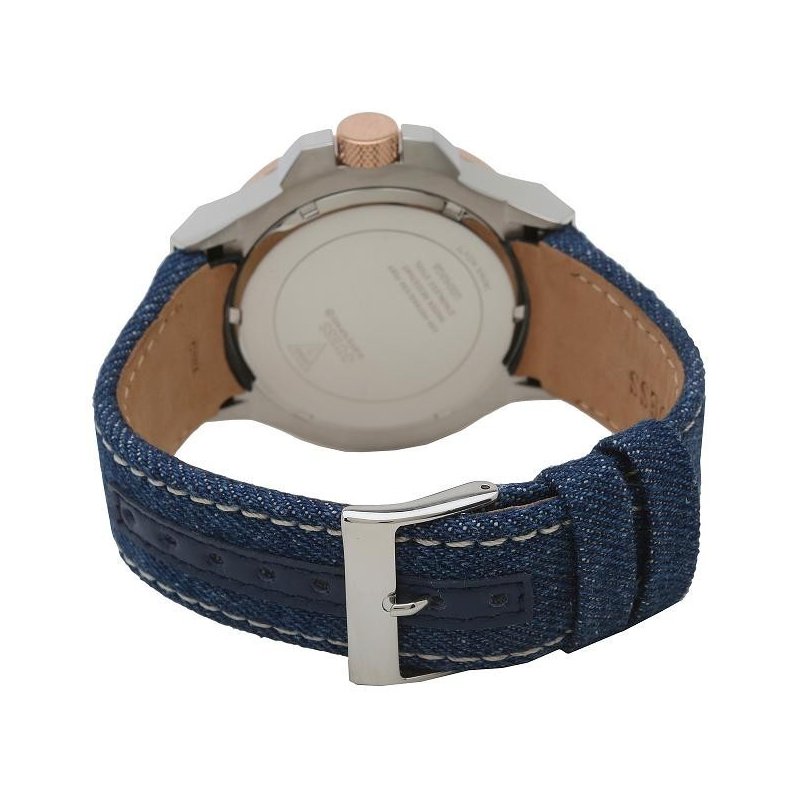  Shop Authentic Guess Rigor Analog Blue Dial Blue Denim Strap Watch For Men - W0040G6 - Luxxuri