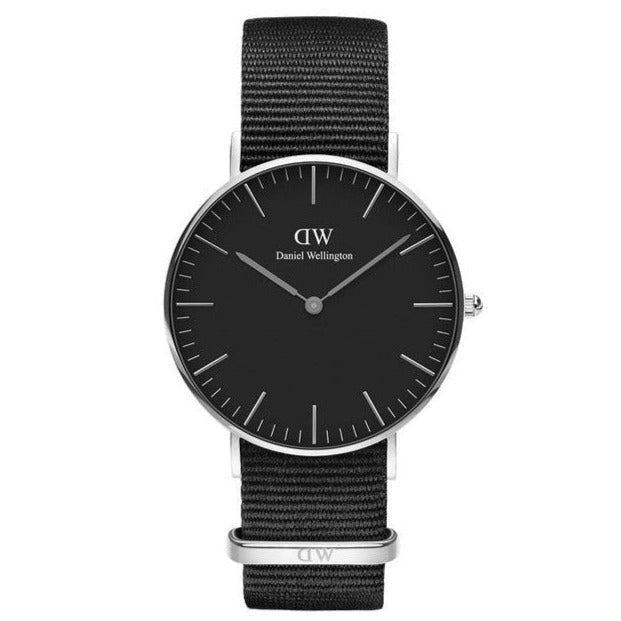  Shop Authentic Daniel Wellington Classic Cornwall Quartz Black Dial Black Nylon Strap Watch For Women - DW00100151 - Luxxuri