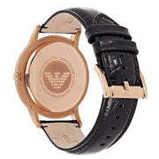  Shop Authentic Emporio Armani Renato Quartz Black Dial Black Leather Strap Watch For Men - AR2425 - Luxxuri