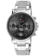  Shop Authentic Tommy Hilfiger Chronograph Grey Dial Silver Steel Strap Watch for Men - 1710382 - Luxxuri