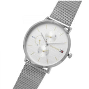  Shop Authentic Tommy Hilfiger Jenna Quartz Silver Dial Silver Mesh Bracelet Watch For Women - 1781942 - Luxxuri
