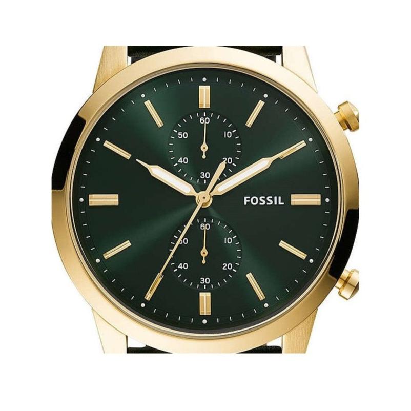  Shop Authentic Fossil Townsman Chronograph Green Dial Green Leather Strap Watch for Men - FS5599 - Luxxuri