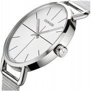  Shop Authentic Calvin Klein Even White Dial Silver Mesh Bracelet Watch for Women - K7B23126 - Luxxuri
