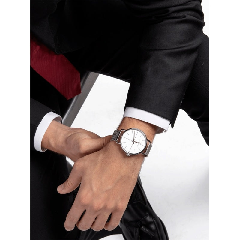  Shop Authentic Calvin Klein Even Quartz White Dial Silver Steel Strap Watch for Women - K7B21126 - Luxxuri