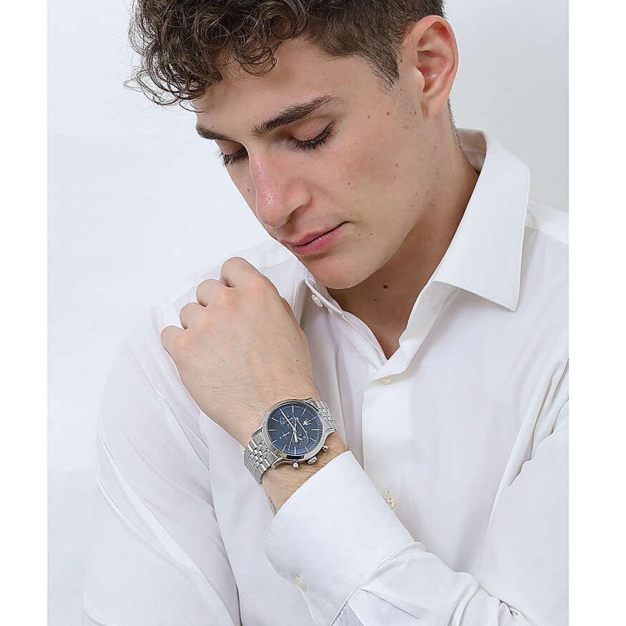  Shop Authentic Maserati Epoca Chronograph Blue Dial Silver Steel Strap Watch For Men - R8873618024 - Luxxuri