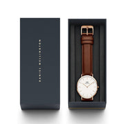  Shop Authentic Daniel Wellington Classic St Mawes White Dial Brown Leather Strap Watch For Men - DW00100006 - Luxxuri