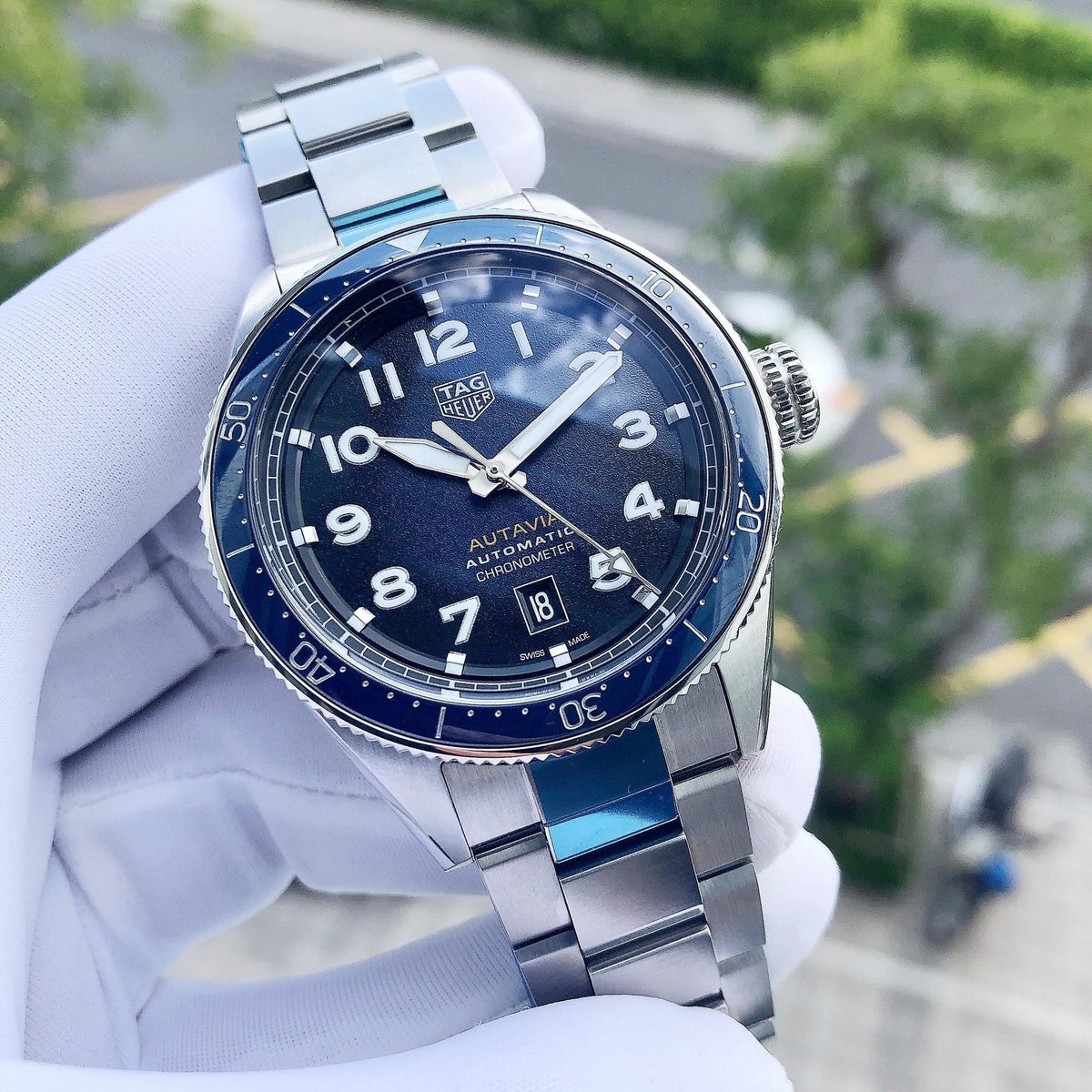 Shop Authentic Tag Heuer Autavia Blue Dial Watch for Men - WBE5116.EB0173 - Luxxuri