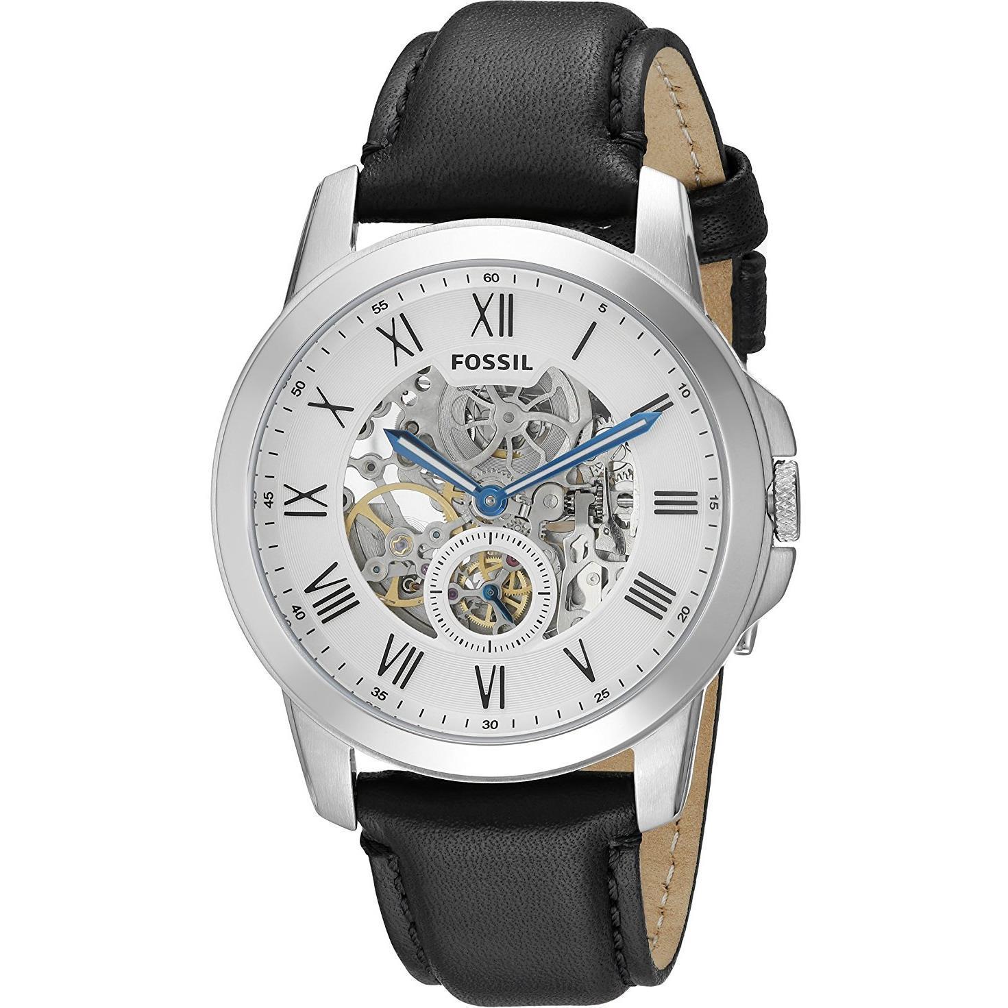  Shop Authentic Fossil Townsman Automatic Chronograph White Dial Blue Leather Strap Watch for Men - ME3167 - Luxxuri