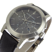  Shop Authentic Burberry The City Grey Dial Black Leather Strap Watch for Men - BU9362 - Luxxuri
