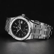  Shop Authentic Maurice Lacroix Aikon Date Quartz Black Dial Silver Steel Strap Watch for Men - AI1108-SS002-330-1 - Luxxuri