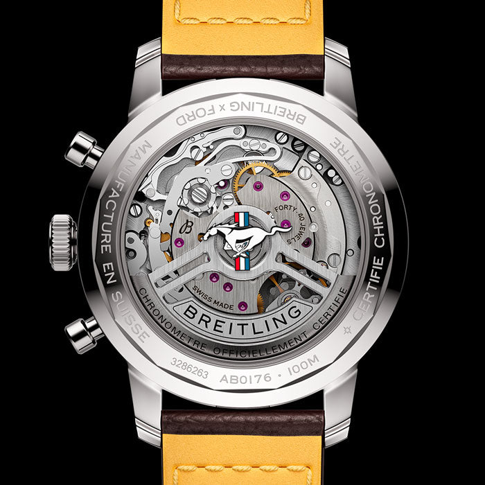  Shop Authentic Breitling Top Time B01 Ford Mustang Green Dial Brown Leather Strap Watch for Men - AB01762A1L1X1 - Luxxuri
