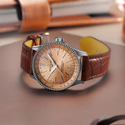  Shop Authentic Breitling Navitimer Automatic 35 Brown Dial Brown Leather Strap Watch for Men - A17395201K1P1 - Luxxuri