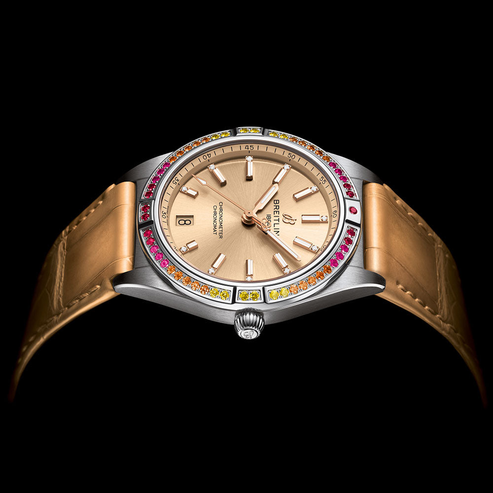  Shop Authentic Breitling Chronomat Automatic 36 South Sea Brown Dial Brown Leather Strap Watch for Women - A10380611A1P1 - Luxxuri