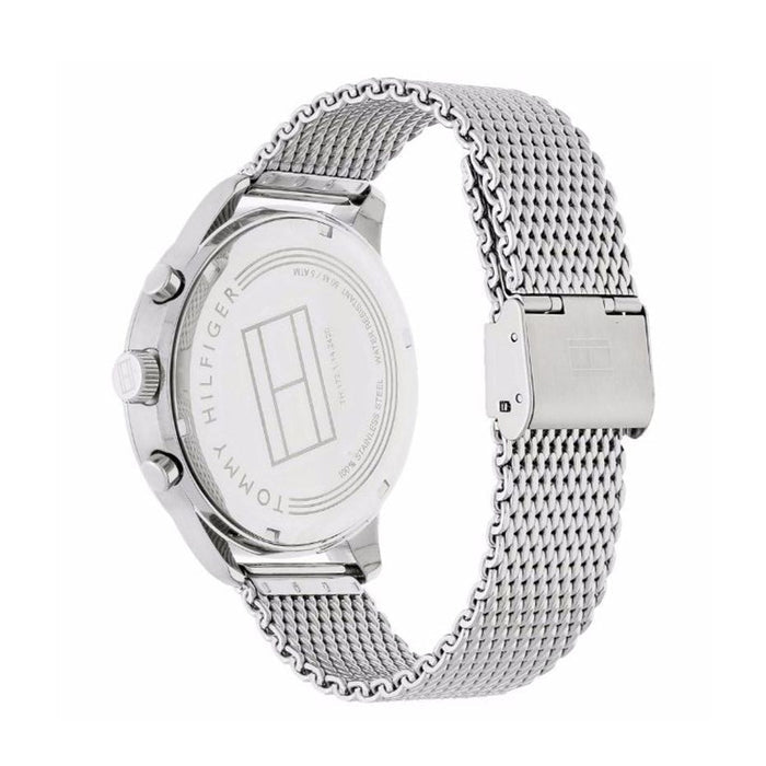  Shop Authentic Tommy Hilfiger Chase Quartz Grey Dial Silver Mesh Bracelet Watch For Men - 1791484 - Luxxuri