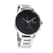  Shop Authentic Tommy Hilfiger Chase Quartz Black Dial Silver Steel Strap Watch For Men - 1791485 - Luxxuri