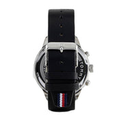  Shop Authentic Tommy Hilfiger Chase Chronograph Quartz Grey Dial Black Leather Strap Watch For Men - 1791488 - Luxxuri