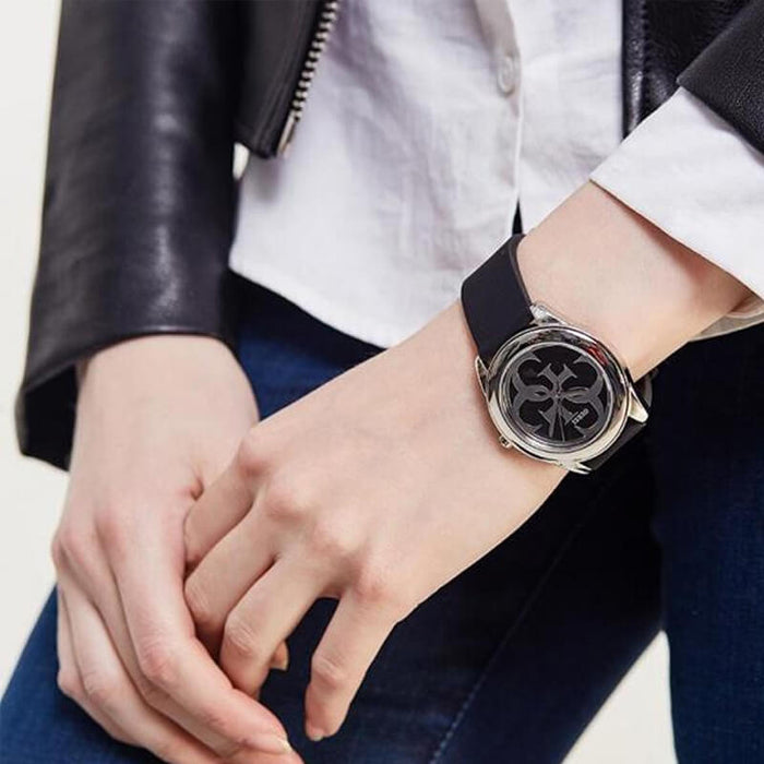  Shop Authentic Guess G-Twist Quartz Black Dial Black Silicone Strap Watch For Men  - W0911L8 - Luxxuri