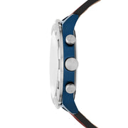  Shop Authentic Fossil Bronson Chronograph Luggage Blue Dial Brown Leather Strap Watch for Men - FS5829 - Luxxuri