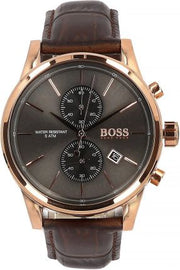 Shop Authentic Hugo Boss Jet Grey Dial Brown Leather Strap Watch for Men - 1513281 - Luxxuri