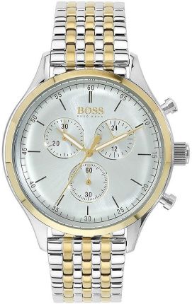  Shop Authentic Hugo Boss Companion Silver Dial Two Tone Mesh Bracelet Watch for Men - 1513654 - Luxxuri