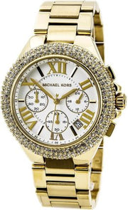  Shop Authentic Michael Kors Camille Silver Diamonds Dial Gold Steel Strap Watch for Women - MK5756 - Luxxuri