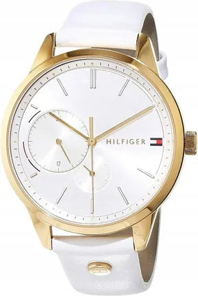 Shop Authentic Tommy Hilfiger Brooklyn Quartz White Dial White Leather Strap Watch for Women - 1782018 - Luxxuri