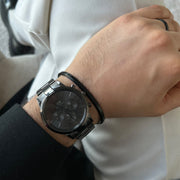  Shop Authentic Daniel Wellington Iconic Chronograph Black Dial Black Steel Strap Watch For Men - DW00100642 - Luxxuri