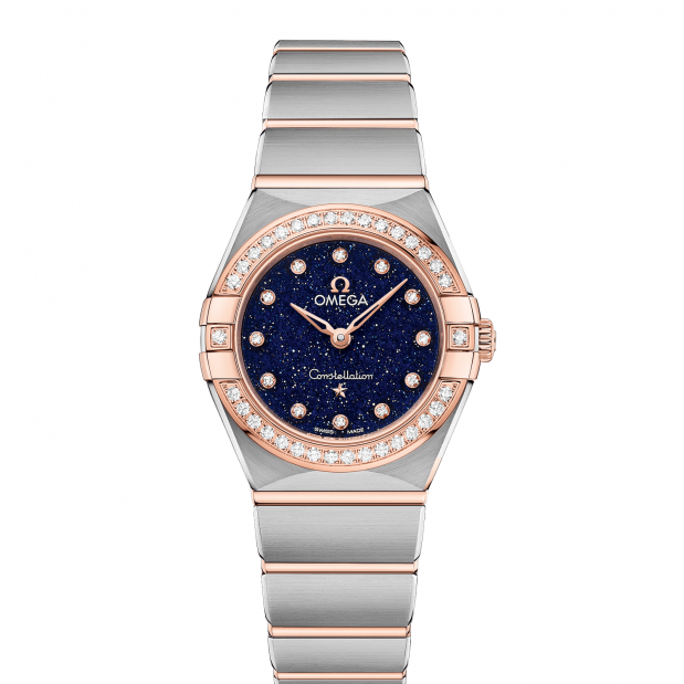  Shop Authentic Omega Constellation Quartz Diamonds Blue Dial Two Tone Steel Strap Watch for Women - 131.25.25.60.53.002 - Luxxuri