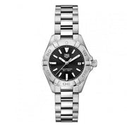  Shop Authentic Tag Heuer Aquaracer Quartz Black Dial Silver Steel Strap Watch for Women - WBD1410.BA0741 - Luxxuri