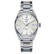  Shop Authentic Tag Heuer Carrera Automatic Caliber 5 White Dial Silver Steel Strap Watch for Men - WAR211B.BA0782 - Luxxuri
