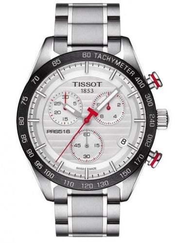  Shop Authentic Tissot T Sport PRS 516 Chronograph White Dial Silver Steel Strap Watch For Men - T100.417.11.031.00 - Luxxuri