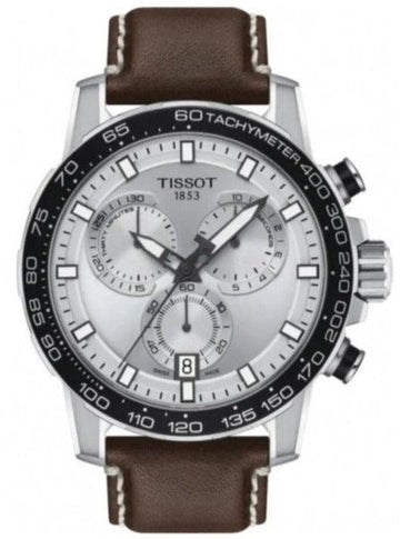  Shop Authentic Tissot Supersport Chrono Silver Dial Brown Leather Strap Watch for Men - T125.617.16.031.00 - Luxxuri