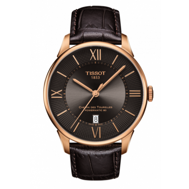  Shop Authentic Tissot Chemin des Tourelles Powermatic 80 Brown Dial Brown Leather Strap Watch for Men - T099.407.36.448.00 - Luxxuri