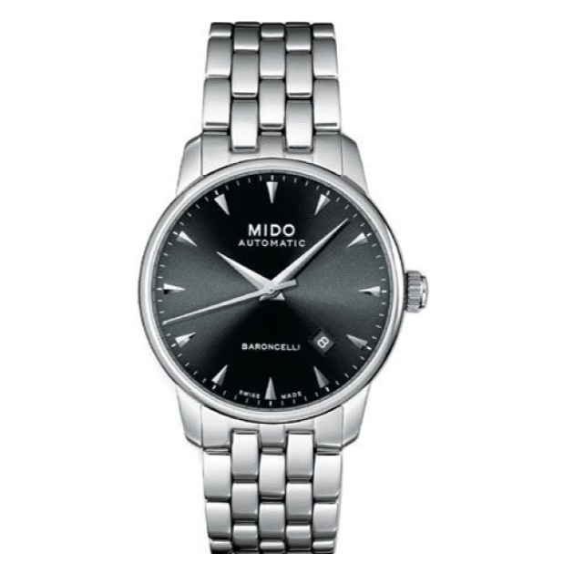  Shop Authentic Mido Baroncelli Ii Automatic Black Dial Silver Steel Strap Watch For Men - M8600.4.18.1 - Luxxuri
