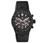  Shop Authentic Tag Heuer Carrera Automatic Chronograph Black Dial Black Rubber Strap Watch for Men - CBG2A90.FT6173 - Luxxuri