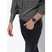  Shop Authentic Fossil Commuter Blue Dial Blue Leather Strap Watch for Men - FS5325 - Luxxuri