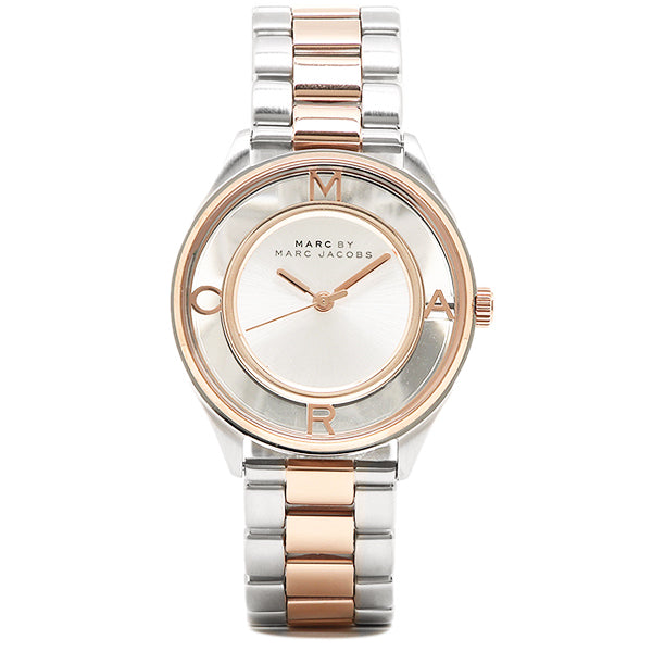  Shop Authentic Marc Jacobs Tether Transparent White Dial Two Tone Steel Strap Watch for Women - MBM3436 - Luxxuri
