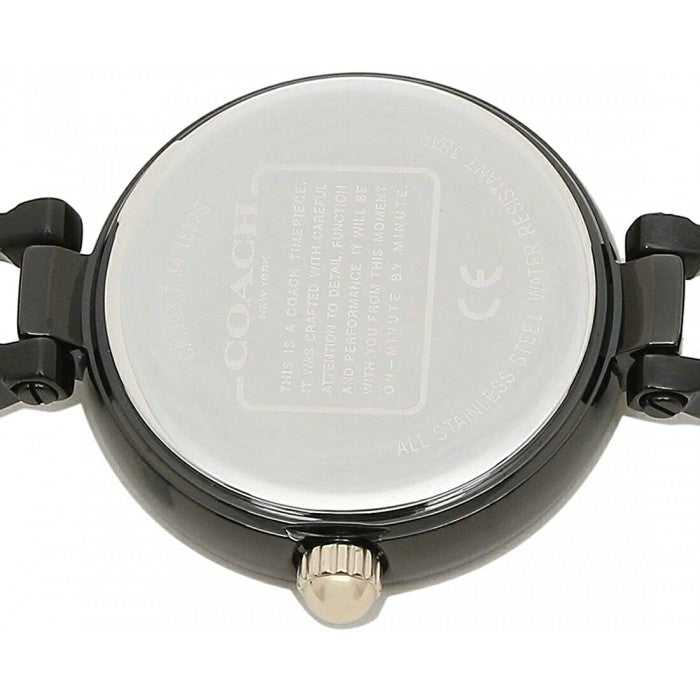 Coach Park Swarovski Crystals Black Dial Black Steel Strap Watch for Women - 14503564