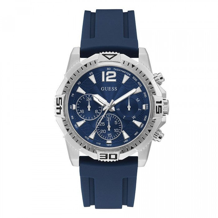  Shop Authentic Guess Commander Blue Dial Blue Rubber Strap Watch for Men - GW0211G1 - Luxxuri