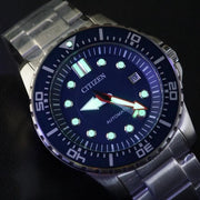  Shop Authentic Citizen Promaster Mechanical Blue Dial Silver Steel Strap Watch For Men - NJ0121-89L - Luxxuri