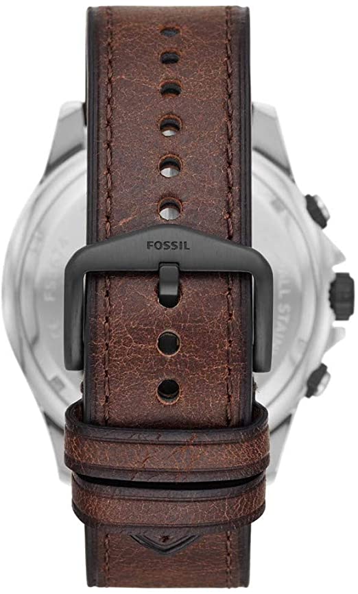  Shop Authentic Fossil Dillinger Chronograph White Dial Brown Leather Strap Watch for Men - FS5674 - Luxxuri