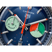  Shop Authentic Tag Heuer Carrera Skipper Automatic Chronograph Blue Dial Blue Nylon Strap Watch for Men - CBS2213.FN6002 - Luxxuri