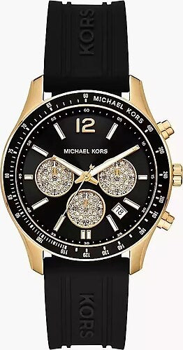  Shop Authentic Michael Kors Berkley Chronograph Black Dial Black Rubber Strap  Watch for Men - MKO1038 - Luxxuri