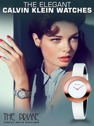  Shop Authentic Calvin Klein Chic White Dial White Leather Strap Watch for Women - K7N236K2 - Luxxuri