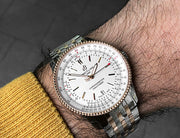  Shop Authentic Breitling Navitimer Automatic 41 White Dial Two Tone Steel Strap Watch for Men - U17326211G1U1 - Luxxuri