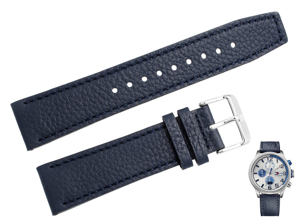  Shop Authentic Tommy Hilfiger Jackson Silver Dial Black Leather Strap Watch for Men - 1791240 - Luxxuri
