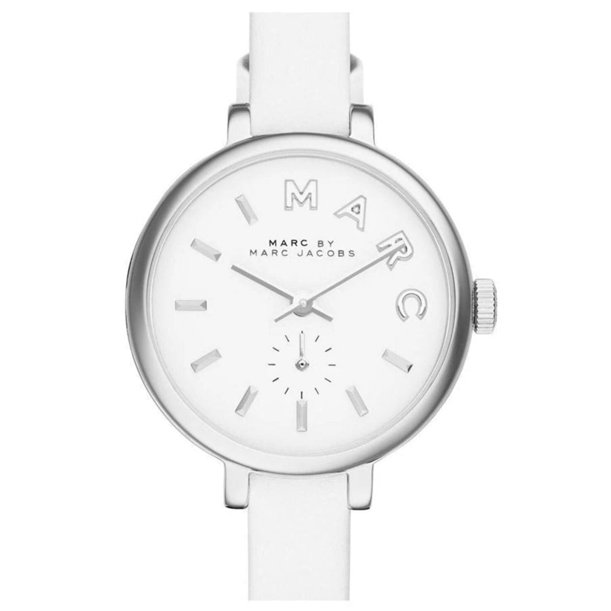  Shop Authentic Marc Jacobs Sally White Dial White Leather Strap Watch for Women - MBM1350 - Luxxuri